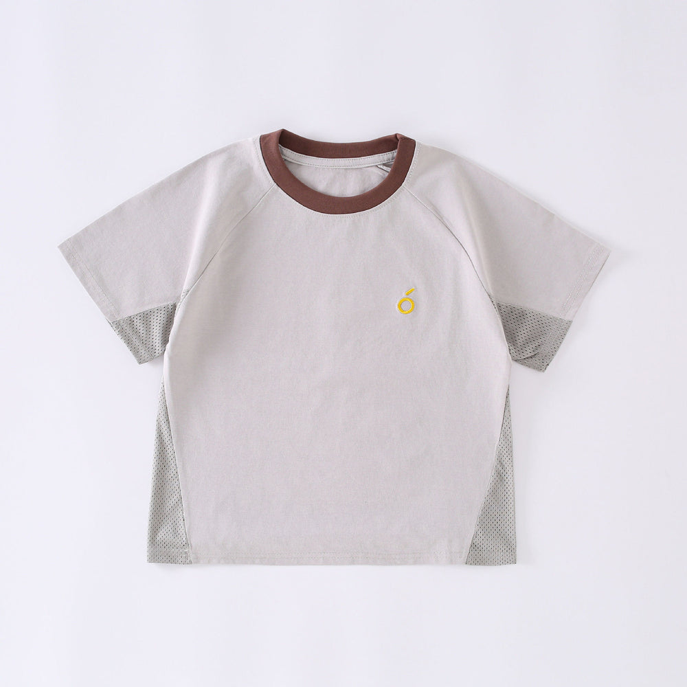 【summer new arrivals】 summer collection: color block mesh t-shirt - stylish, breathable, and comfortable short sleeve tee for boys and girls (s005)