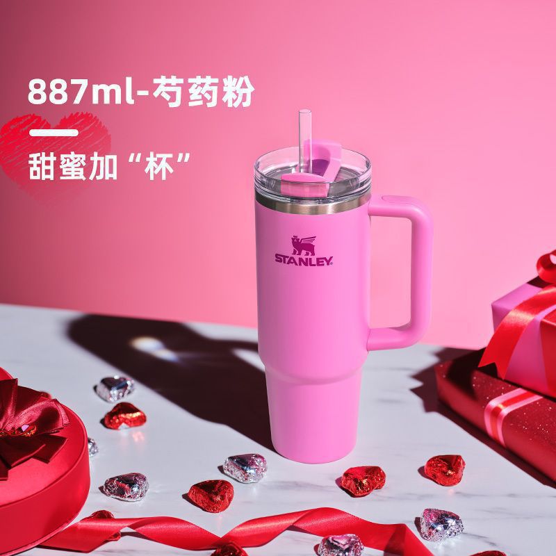 stanley straw cup 304 stainless steel large capacity thermal insulation big head ice cup adult water kettle car water cup