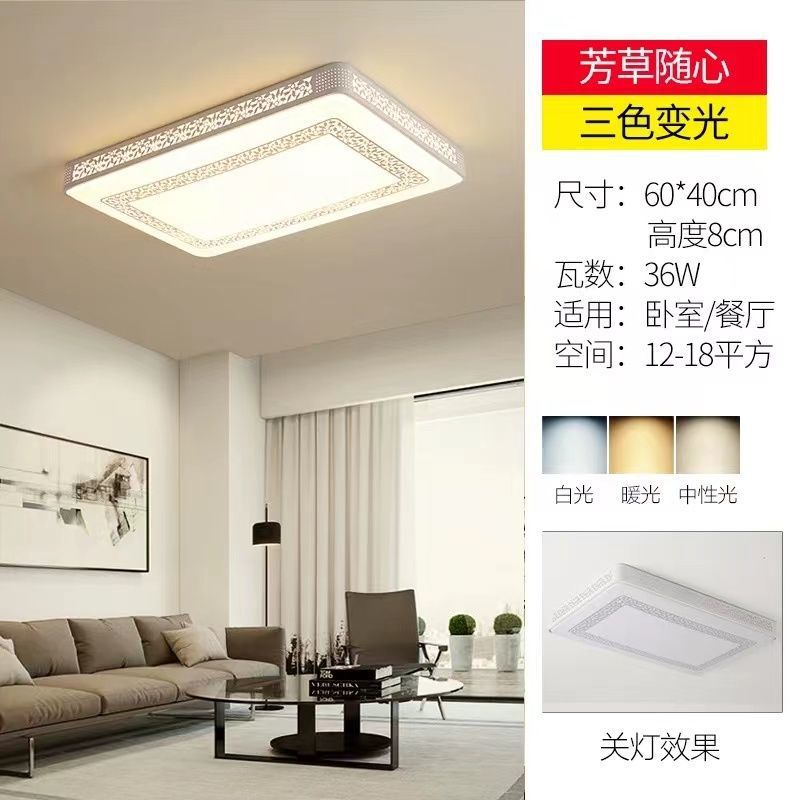 Living room led ceiling light - rectangular, modern, minimalist style - perfect for bedrooms, kids' rooms, dining rooms, and balconies. wide selection of lighting fixtures available