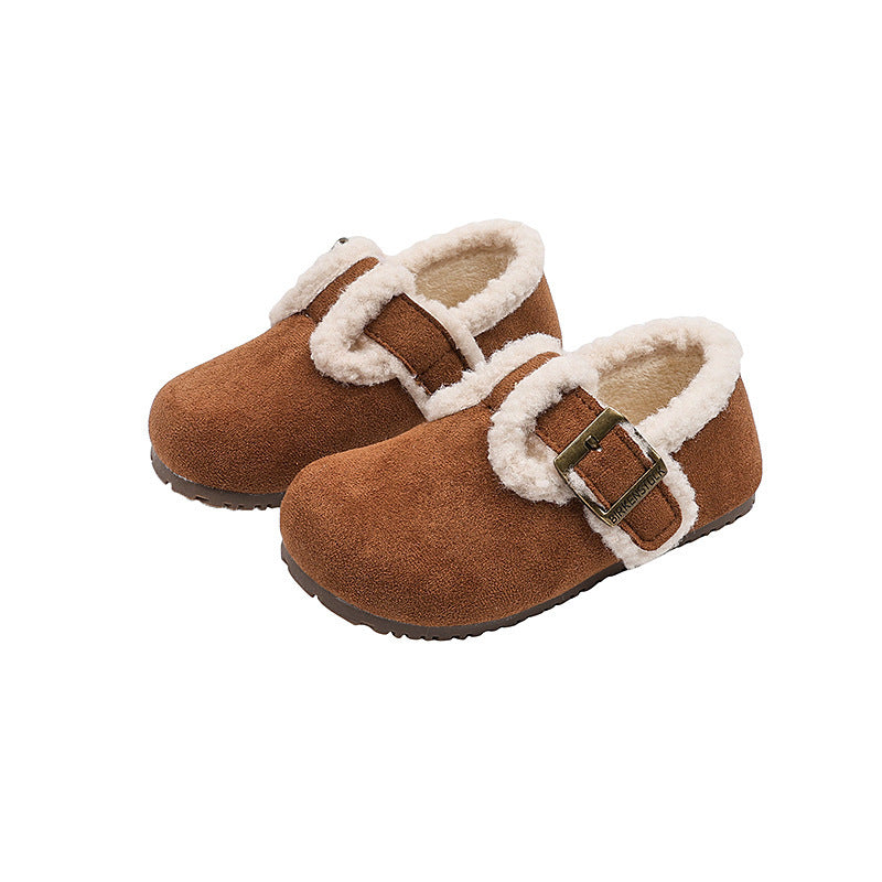 Vancahao baby winter birkenstock shoes new arrivalk-stylegirlheattech cotton shoes big kids furry shoes