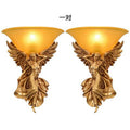 European style wall lamp angel bedroom bedside lamp living room tv background wall creative elephant lamp aisle deer head lamp