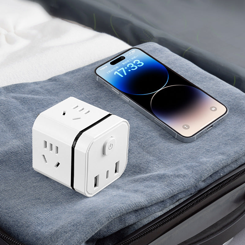 Creative magic portable socket usb converter wireless expansion office power strip travel mini plug power strip