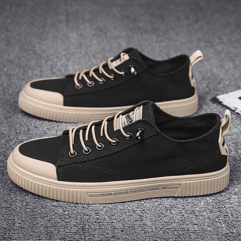 Low ankle canvas shoes breathable men's shoes trendy shoes 2025springnew arrival shoes easiest for matchtrendy sneakers k-stylecasual shoes
