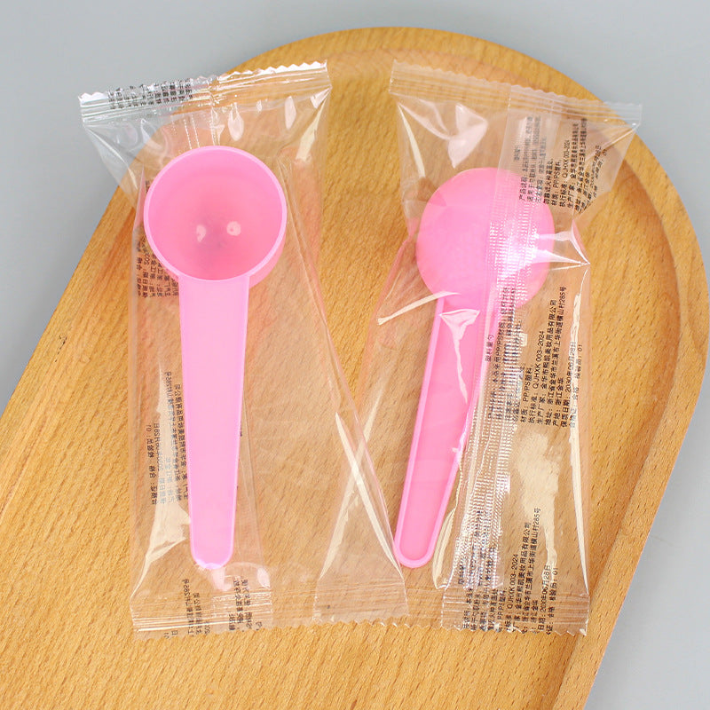 Individually wrapped 20ml plastic measuring spoons for liquid mask, laundry powder, fertilizer, and mask powder (10g)