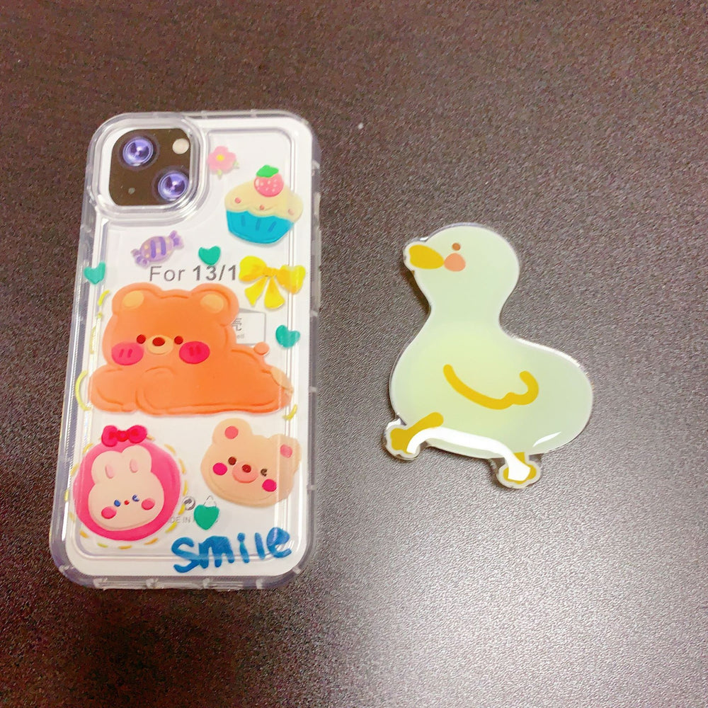 Creative desktop lazy stand melody kuromi/white rabbit/violent bear cartoon cute foldable mobile phone stand