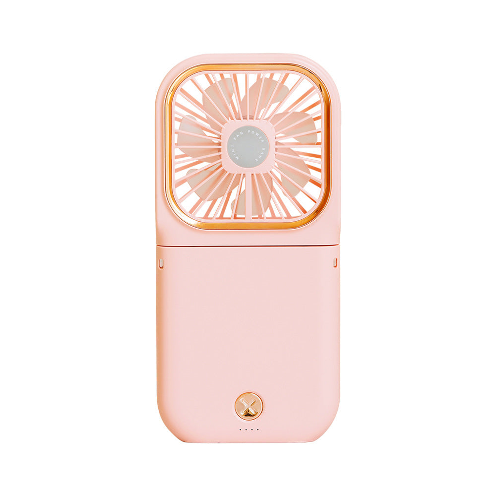 russian f30 handheld fan usb rechargeable mini foldable mobile phone holder power bank hanging neck fan