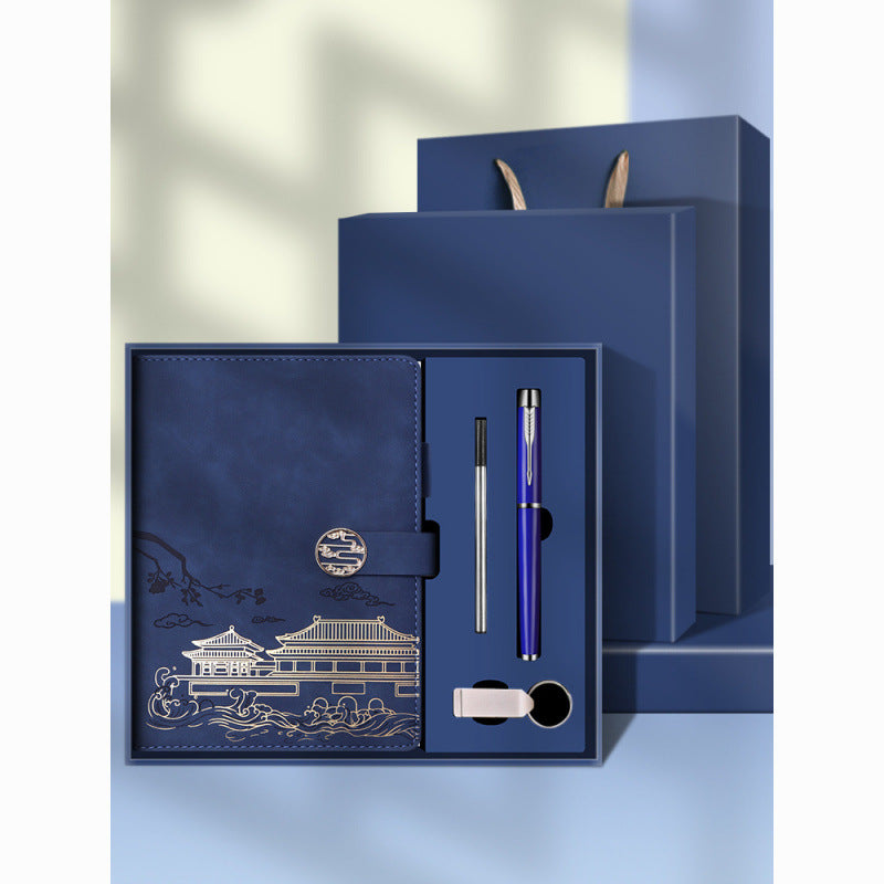 Notebook set gift box High value college entrance examination adult gift Notebook Birthday Guofeng Company gifts Holiday benefits