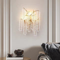 Living room background wall bedroom light luxury creative branch room master bedroom crystal lamp wall lamp
