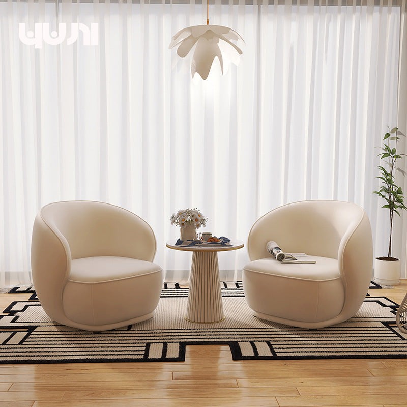 new living room single sofa - minimalist style for home, bedroom, balcony, and reception areas - creative lazy sofa for beauty salons