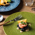Japanese retroclassy sense kiln transformed steak shallow plate restaurant hotel ceramic western food plate dessert pastry plate plate