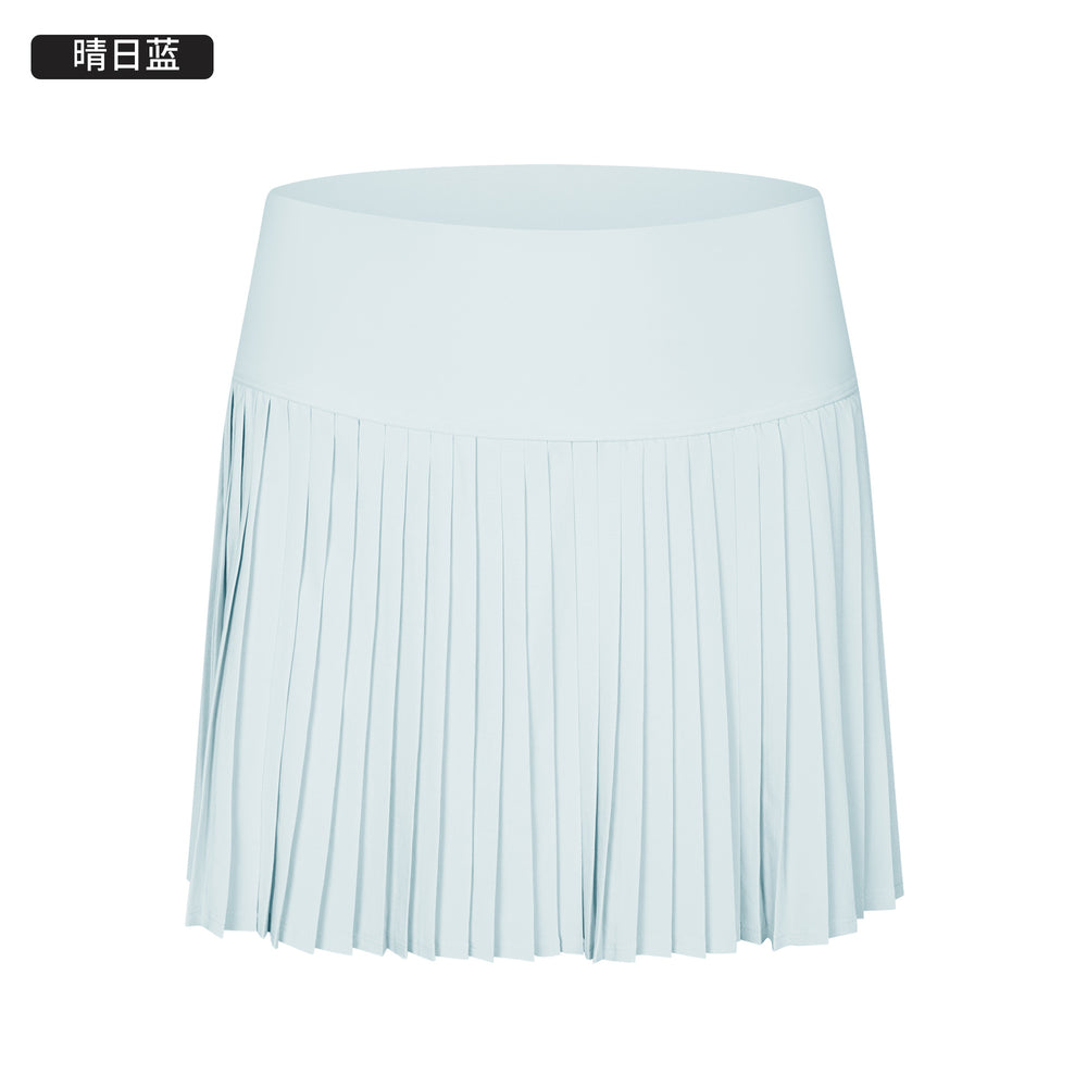 Carefully selected new water-cooled elastic fashionpleated skirt double-layer fashion tape three-point sports pants dk383