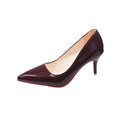 High heels women's stilettos 2026 spring autumflats patent leather black sexy pointed toe high heels bright leather flats women