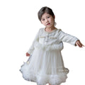 Girls' dress  autumn sweet & stylish little girl long sleeve first birthday party dress princess dress trendy skirt
