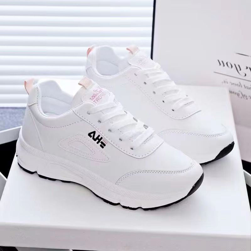 white shoes flats dad shoes women 2025autumnew arrival hong kong style easiest for match student white casual sports shoes