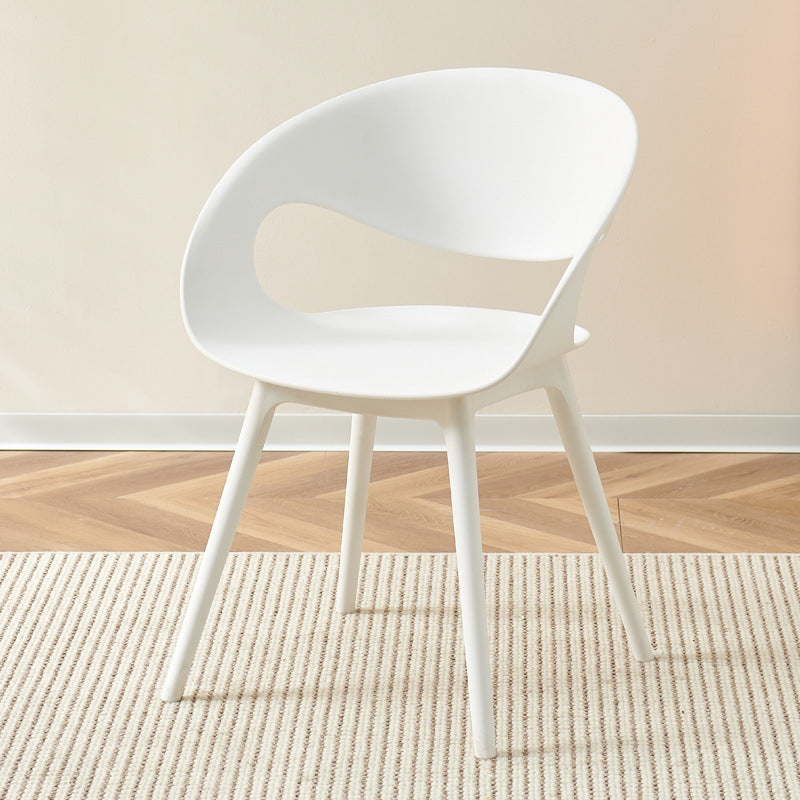 Scandinavianthickened plastic dining chair modern popular cafe dessert shop back chair casual engineering desk chair for home