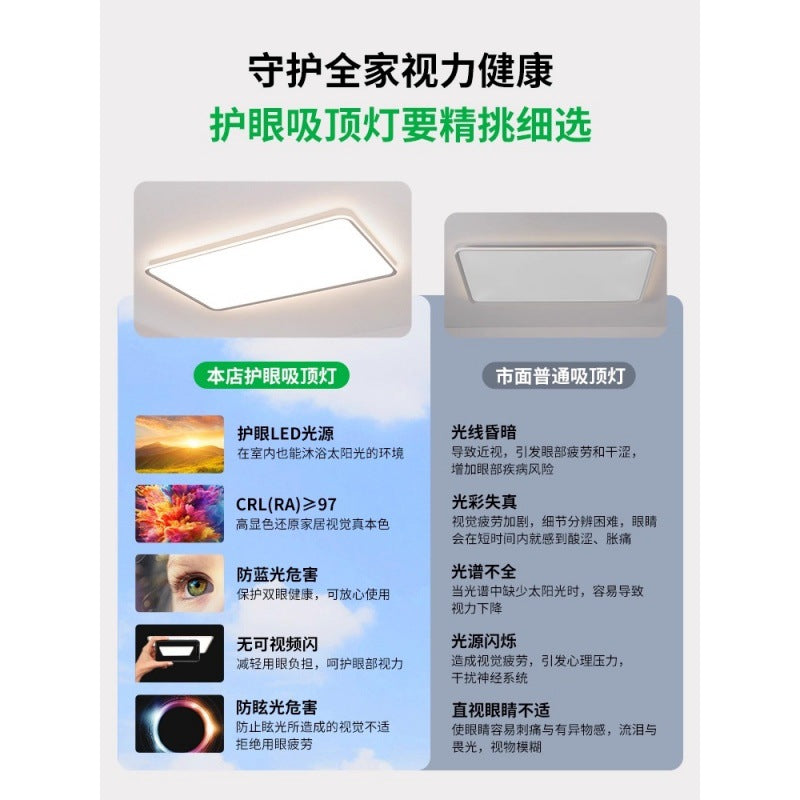 Ultra-thin ceiling lamp, living room main lamp, modern simple bedroom room lamp, dining room lamp, whole house package 1