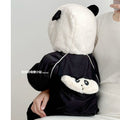 Baby winter romper fleece-lined hooded warm bodysuit for boys and girls - super cute thickened outdoor crawling suit