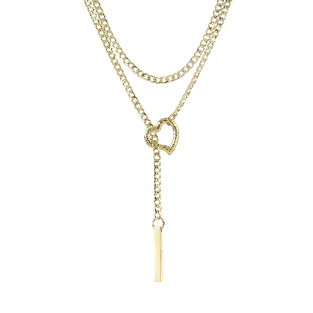 European and american new trendy personalized necklace copper jewelry simple and elegant fashionable neck accessory atmospheric 2025