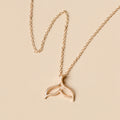 Wholesale mermaid necklace - european & american cross-border alloy jewelry - versatile dolphin tail pendant - niche, affordable luxury women's necklace