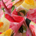 New chinese style children's dress -  summer collection: oil painting rose floral print with bow detail, girls' princess dress