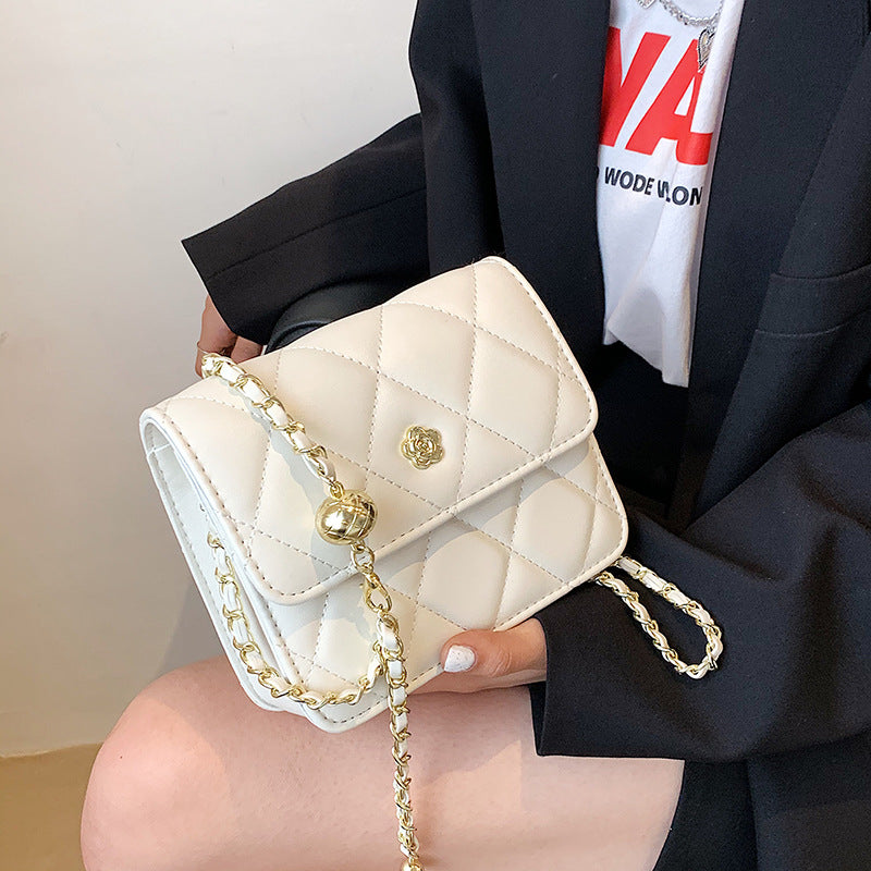 Rhombus chain mini bag 2025 new small square bag Korean version of versatile ins super fire simple shoulder messenger bag