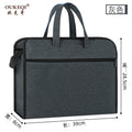 Large capacity office briefcase file bag conference document bag double-layer zipper file folder business bag with printing