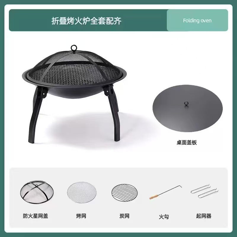 Factory wholesale portable bbq grill outdoor camping bbq rack for home fire pit cooking tea picnic barbecue grill barbecue rack