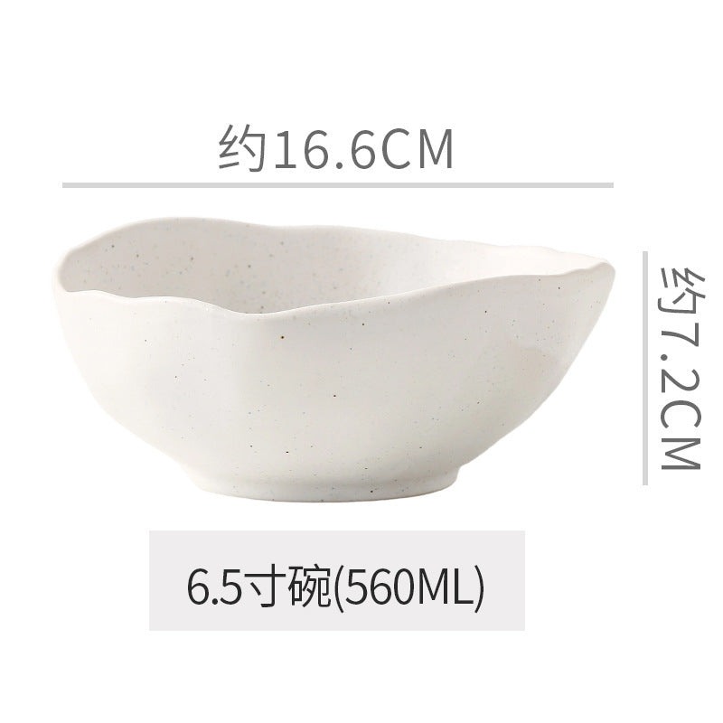 Vintage chic dinnerware set - restaurant, hotel, and home use - unique shaped dessert plates, pastry bowls, and rice bowls - wholesale