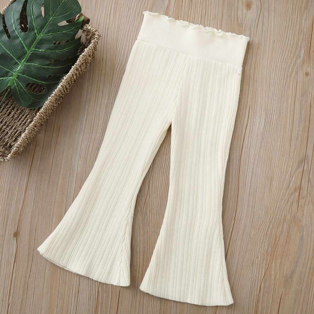 fall/winter new korean style knitted girls' leggings - high waist flare pants