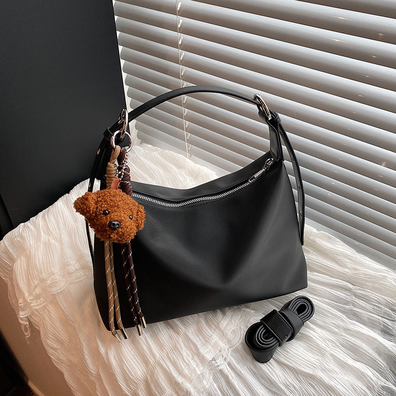 Cross-border high-end simple solid color underarm small square bag women's new fashion anti-splashing bag casual shoulder bag bag
