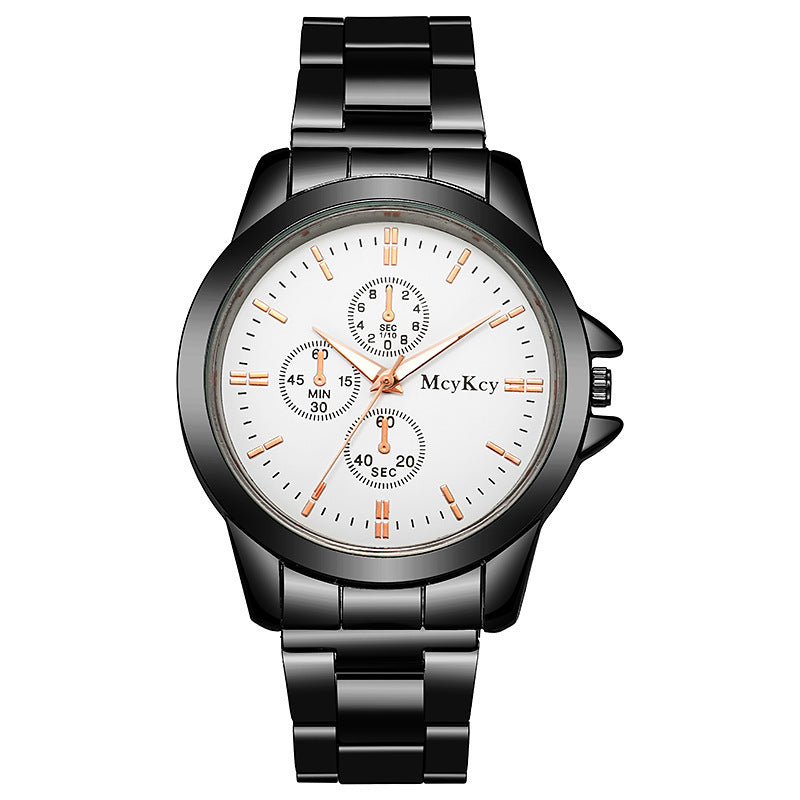 Factory direct steel band couple watches men's women's quartz watches light luxury gifts live stream watches dropshipping available