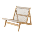 Outdoor sofa balcony courtyard rattan chair hotel teak wabi-sabi style b&b outdoor garden solid wood rattan leisure chair