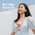 russian f30 handheld fan usb rechargeable mini foldable mobile phone holder power bank hanging neck fan