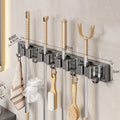 Gun ash mop holder-4 cards and 5 hooks [no nail glue]