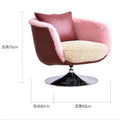Maillard style single sofa chair retro living room balcony classycasual lounge chair rotate stainless steel lazy sofa
