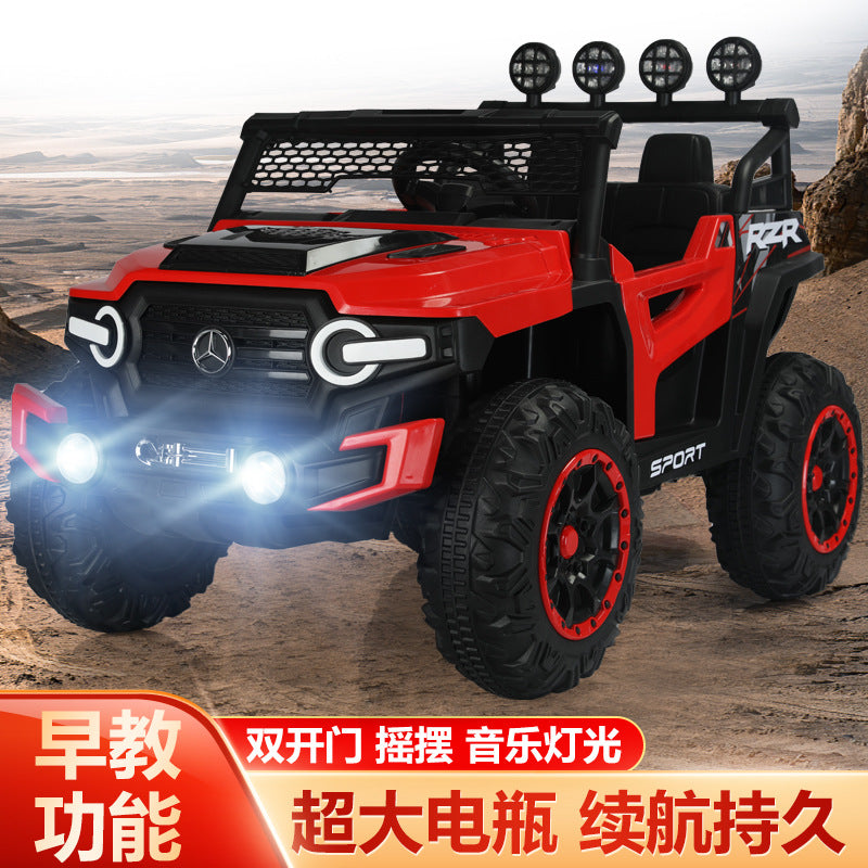New children's electric car four-wheel enlarged four-wheel drive double seat large children's toy remote control car
