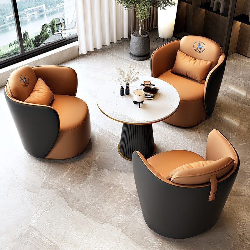 Luxury living room hotel lobby office negotiation reception table and chair sofa new chinese style coffee table set