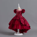 Export children's clothing trailing princess dress sequin pattern wedding dress evening dress christmas holiday dress girl dress