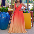 European and american style women's clothing  independent store new deep v-neck sexy ruched camisole bandeau maxi dress