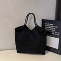 Large capacity practical tote bag women's spring/summer fashionable minimalist embroidered handbag versatile commuter shoulder bag