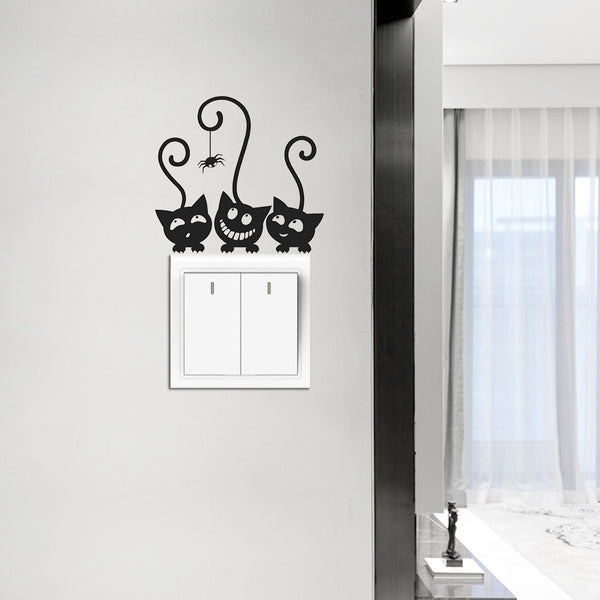QT-62 creative funny switch sticker decorative sticker wall socket beautification arrangement sticker cartoon self-adhesive wall sticker