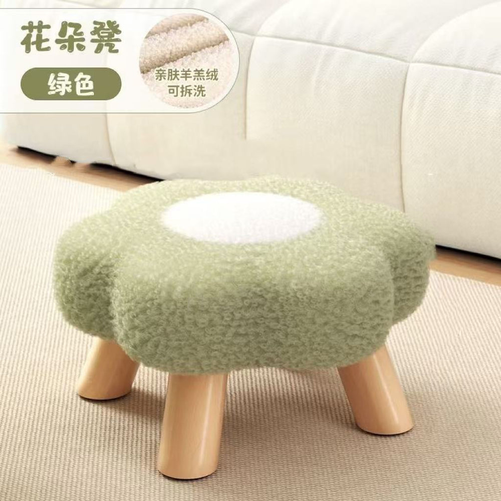 For homeflower low stool popular cloud stool sofa living room kids cute girls bedroom biscuit low stool shoe changing