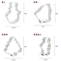 Factory direct christmas stainless steel cookie cutters - christmas tree & santa series - diy baking molds for cookies