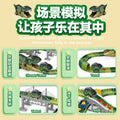 hot-selling electric dinosaur track car diy versatile assembly building educational roller coaster tunnel toy wholesale