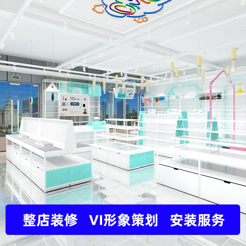 Display Shelf Figure Tide Play Blind Box Jewelry Wen Toy Store Mingchuang Youpin Shelf Shopping Mall Store Display Cabinet Customization