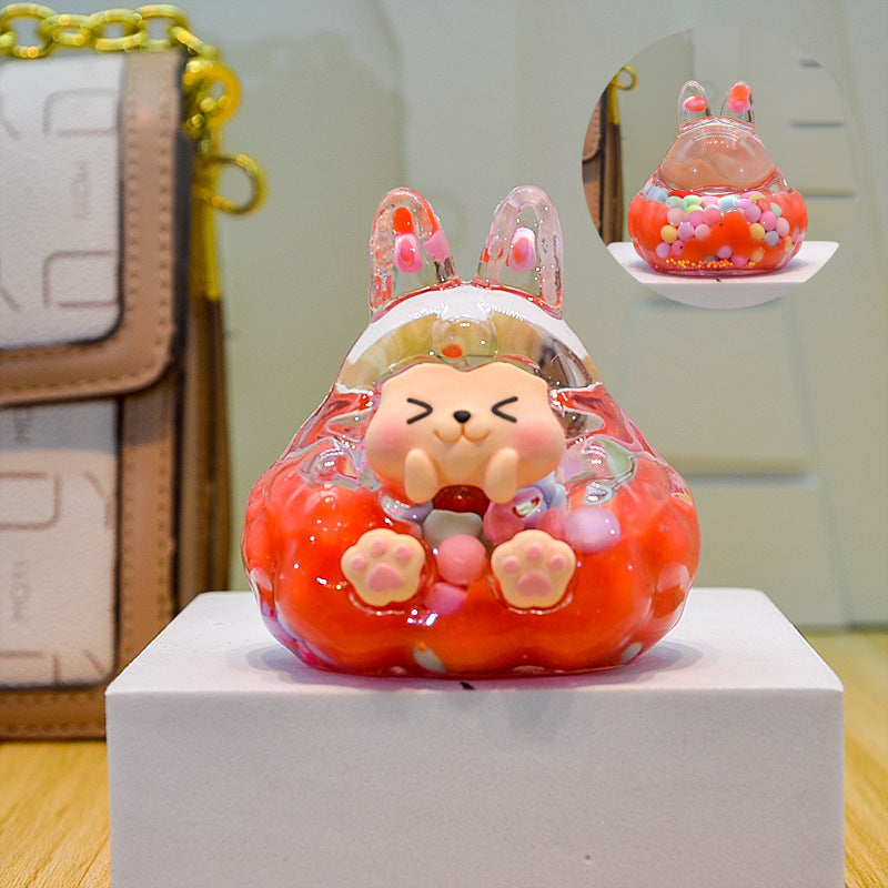 oversized three-dimensional quicksand KIKI shopping mall blind box figure desktop ornament car pendant DIY jewelry accessories