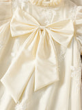 summer cross-border e-commerce 3d mesh wave patchwork a-line princess dress