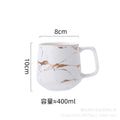 Minimalist ins style mug with lid and spoon - large capacity, nordic design, gold trim ceramic mug - wholesale for couples' gifts
