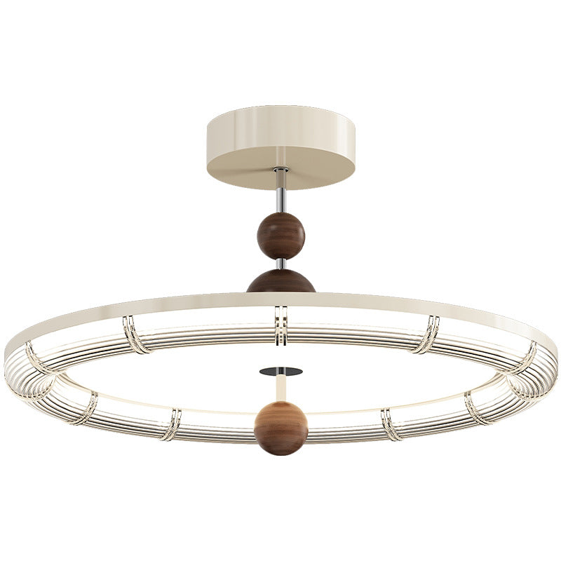 Cream Wind Round Bedroom Ceiling Light Full Spectrum Highlight Eye Protection Ceiling Light Minimalist Household Room Study Lighting