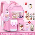 2026 new labubu backpack for girls, elementary school students grades 1-6, boys' lightweight kids' backpack, spine protection, and weight reduction